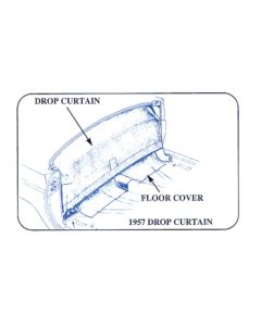 1956 Ford Thunderbird Vinyl Floor Cover, Peacock #LB32