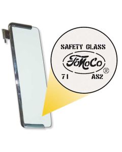 1956-1957 Ford Thunderbird Windwing Assembly, Right, Green Tinted Glass, FoMoCo Logo
