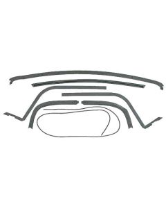 1956-1957 Ford Thunderbird Hard Top Roof Rail Seal Kit, 7 Pieces, From 3-1-56