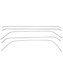 1955-1956 Ford Thunderbird Headliner Bow Set, 5 Pieces, For Tops Without Portholes