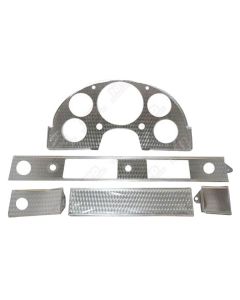1957 Ford Thunderbird Dash Trim Kit, 5 Pieces, Engine-Turned Aluminum