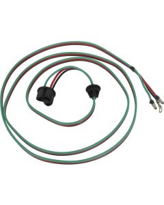 1957 Ford Thunderbird Headlight Socket Wire, Right, Flat PVC Wire, With Full Length Ground And Grommet, 71 Long