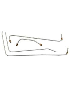 1957 Ford Thunderbird Fuel & Vacuum Line Set, 4 Piece Set, OE Steel, Except E Code 312 With Dual 4 Bbl Carbs Or F Code Supercharged 312