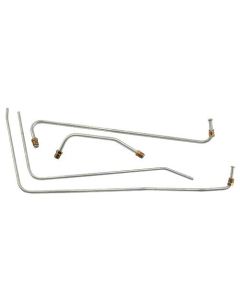 1957 Ford Thunderbird Fuel & Vacuum Line Set, 4 Piece Set, Stainless Steel, Except E Code 312 With Dual 4 Bbl Carbs Or F Code Supercharged 312