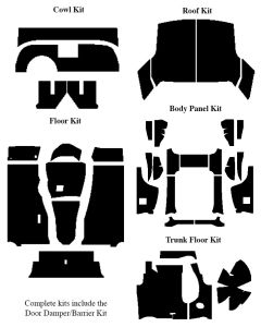 1957 Ford Thunderbird Insulation Kits, Master Kit, 6 Kits