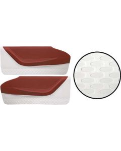 1958-1959 Ford Thunderbird Door Trim Panels, Red #8 and White #2 Trim Code XG