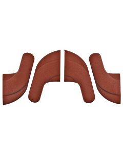 1958-1960 Ford Thunderbird Seat Hinge Cover Set, 4 Pieces, Red Plastic