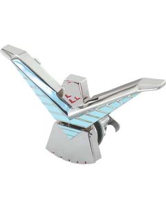 1958-1959 Ford Thunderbird Trunk Lock Ornament Assembly, Chrome, Includes Base & Cover, Coupe