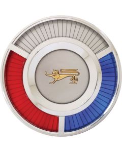 1959-1960 Ford Thunderbird Wheel Cover Emblem, Sun Ray Emblem, With Die-Cast Chrome Retainer