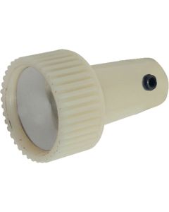 Windshield Wiper Switch Knob - White With Silver Insert - Ford Only