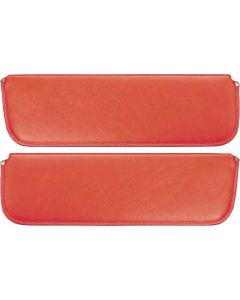 1953-55 Ford Pickup Sun Visors, New Style, Red Corinthian Grain Vinyl