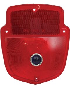 Ford Pickup Truck Tail Light Lens - Shield Type - Red GlassLens With Blue Dot Lens - Flareside Pickup