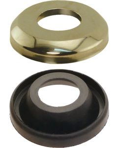 Quarter Window Crank Escutcheon - Stainless Steel And Rubber - Ford 2 Door Hardtop & Convertible