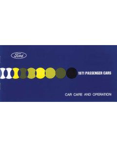 1971 Passenger Cars - Car Care and Operation - 32 Pages
