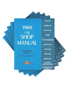 1969 Ford, Lincoln and Mercury Car Shop Manual, 5 Volume Set with 1,446 Pages