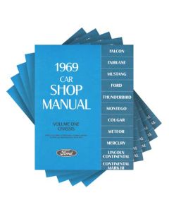 1969 Ford, Lincoln and Mercury Car Shop Manual - 5 Volume Set - 1,446 Pages
