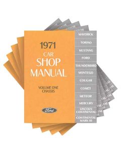 1971 Ford, Lincoln, Mercury Car Shop Manual - 5 Volume Set - 1660 Pages
