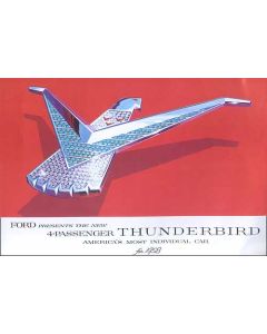 1958 Ford Thunderbird Dealer Sales Foldout Brochure