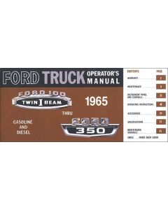 Ford Pickup Truck Operator's Manual - Illustrated - 72 Pages
