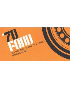 Ford Pickup Truck Operator's Manual - Illustrated - 60 Pages