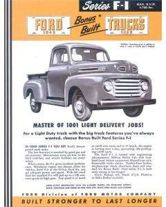 Ford Pickup Truck Sales Brochure - F1 Foldout