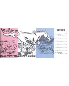 1964 Mustang Owner's Manual, Early Version with Alternate Cover, 72 Pages