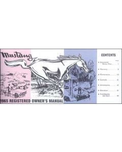 1965 Mustang Owner's Manual, 72 Pages