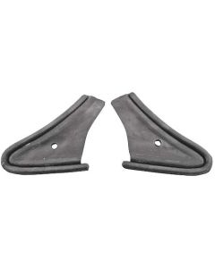 1962-1963 Ford Thunderbird Dash Pad Ends, Ears, Black Vinyl Clad Metal