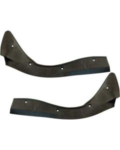 1962-1963 Ford Thunderbird Dash Pad End Plates, Black Vinyl Clad Metal