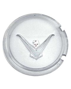 1962-1963 Ford Thunderbird Roof Side Emblem, Plastic Insert, White, For Landau Bar