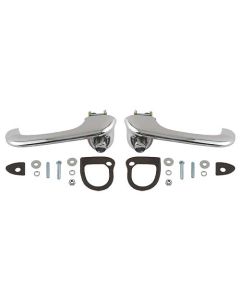 Outside Door Handles - Right & Left - With Buttons, Pads & Hardware - Falcon & Comet