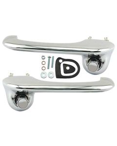 Outside Door Handles - With Buttons, Pads & Hardware - Concours Quality - Right & Left