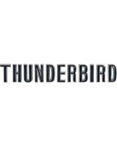 1964 Ford Thunderbird Hood Letter Set, Chrome With Black Paint