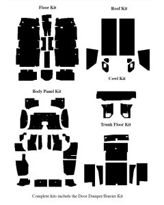 1964-1966 Ford Thunderbird Insulation Kits, Master Kit, 6 Kits, For Coupe
