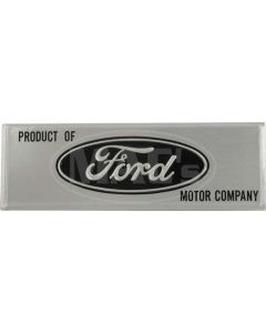 1963-1966 Ford Thunderbird Door Scuff Plate Emblem with Black Oval Background