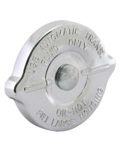Power Steering Pump Cap - Chrome - Without Dipstick For Pumps With Vertical Filler Tube - Ford Pump