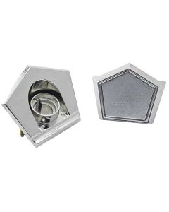 Trunk Lock Cover Assy / Chrome / 65-66 Bird