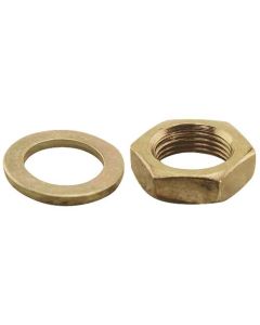 Alternator Nut & Lock Washer - Gold Finish (Zinc Dichromate)