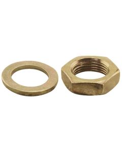 Ford Pickup Truck Alternator Nut & Lock Washer - Correct Gold Zinc Dichromate Finish