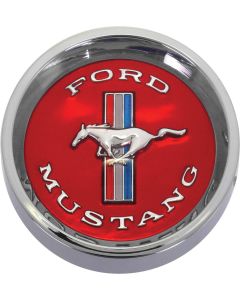 1965-1967 Mustang Wheel Center Cap with Red Background