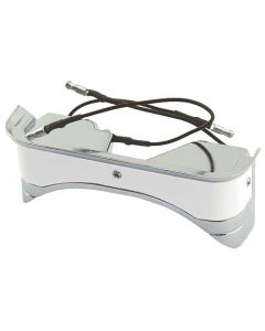 Console Light Assembly - Die-cast Body - Chromed Bezel - White Plastic Lens