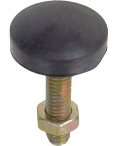 Radiator Support Hood Bumper - Black Rubber Molded Over Plated, Threaded Shaft - Concours Quality - Falcon & Comet