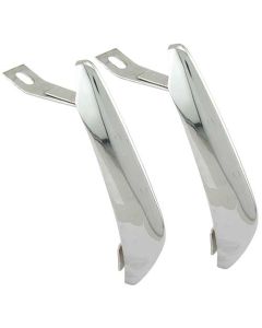 1964-1966 Mustang Chrome Rear Bumper Guards, Pair