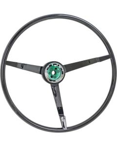 1965-1966 Mustang 3-Spoke Steering Wheel for Cars with Alternator, Black