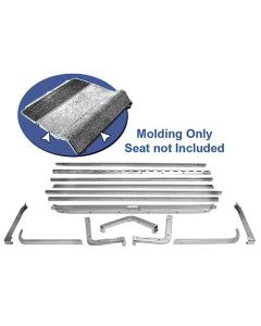 1964-1968 Mustang Fastback Fold Down Seat Moulding Kit, 14 Pieces