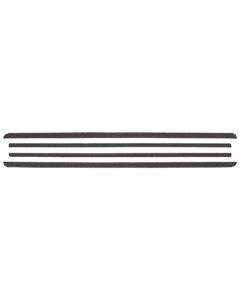1965-1966 Mustang Early Fastback Inner and Outer Belt Weatherstrip Kit with Black Beads, 4 Pieces