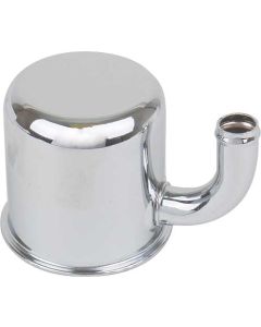 1964-1966 Mustang Reproduction Push-On Type Oil Filler Breather Cap with Up-Turned Spout and Chrome Finish, 260/289 V8