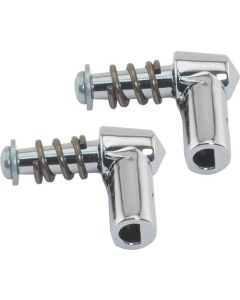 Sun Visor Pivots - Chrome - No Brackets - Convertible