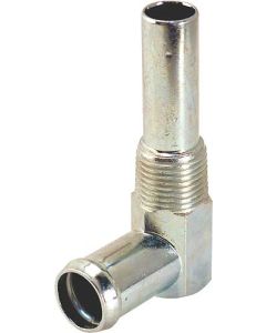 1965-Before 5/1/69 Ford Fairlane And Torino Heater Hose Elbow, Silver Zinc