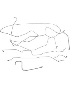 Brake Line Kit - Stainless Steel - Power Drum Brakes - FordGalaxie
